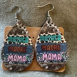 Faux leather earrings $6 each or 3 for $15